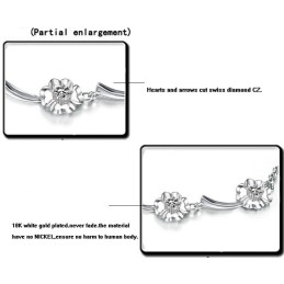 Bracelet En Titane Plaqué Platine En Forme De Trèfle Pour Femme, Durable Et À Utiliser