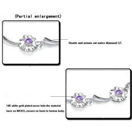 Bracelet En Titane Plaqué Platine En Forme De Trèfle Pour Femme, Durable Et À Utiliser