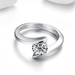 Bague En Titane Plaqué Platine Pour Femme, Performance Fiable, Avec Strass
