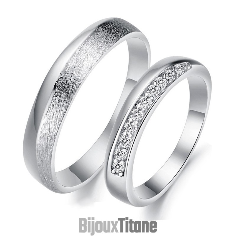 Bague En Titane Plaqué Platine Pour Femme, De Renommée Mondiale, Avec Strass, Pour Les Amoureux Bague En Titane Plaqué Platine Pour Femme, De Renommée Mondiale, Avec Strass, Pour Les Amoureux