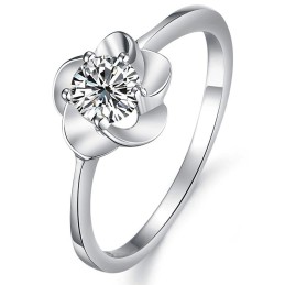 La Reine De La Bague En Titane Plaqué Platine Pour Femme De Qualité