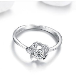 La Reine De La Bague En Titane Plaqué Platine Pour Femme De Qualité