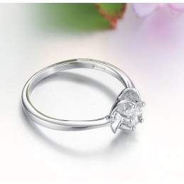 La Reine De La Bague En Titane Plaqué Platine Pour Femme De Qualité