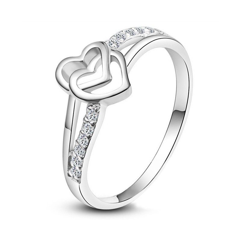 Bague En Titane Plaqué Platine Pour Femme, Excellente Qualité
