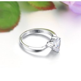 Bague En Titane Plaqué Platine Avec Strass Pour Femme, La Reine De La Qualité
