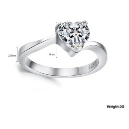 Bague En Titane Plaqué Platine Avec Strass Pour Femme, La Reine De La Qualité