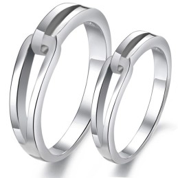 Bague En Titane Plaqué Platine, Qualité Et Quantité Garanties, Pour Les Amoureux