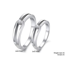 Bague En Titane Plaqué Platine, Qualité Et Quantité Garanties, Pour Les Amoureux
