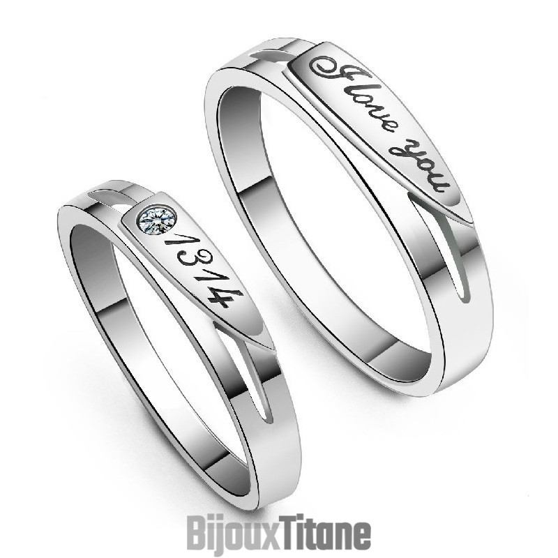 Bague En Titane Plaqué Platine De Haute Qualité Pour Les Amoureux Bague En Titane Plaqué Platine De Haute Qualité Pour Les Amoureux