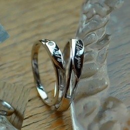 Bague En Titane Plaqué Platine De Haute Qualité Pour Les Amoureux