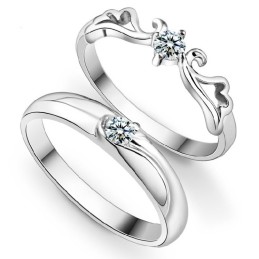 Bague En Titane Plaqué Platine, Qualité Et Quantité Garanties, Pour Les Amoureux
