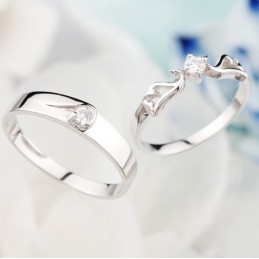 Bague En Titane Plaqué Platine, Qualité Et Quantité Garanties, Pour Les Amoureux