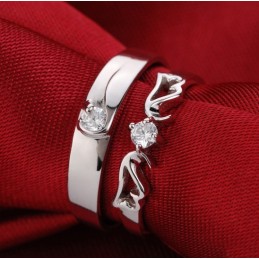 Bague En Titane Plaqué Platine, Qualité Et Quantité Garanties, Pour Les Amoureux