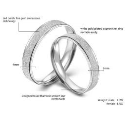 Bague En Titane Plaqué Platine Avec Fil De Perle Facile À Utiliser Pour Les Amoureux