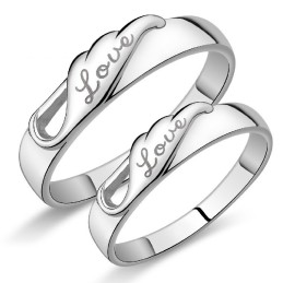 La Bague En Titane Plaqué Platine De Qualité Reine Pour Les Amoureux