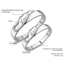 La Bague En Titane Plaqué Platine De Qualité Reine Pour Les Amoureux