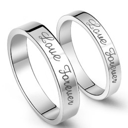 Bague En Titane Plaqué Platine De Qualité Supérieure Pour Les Amoureux