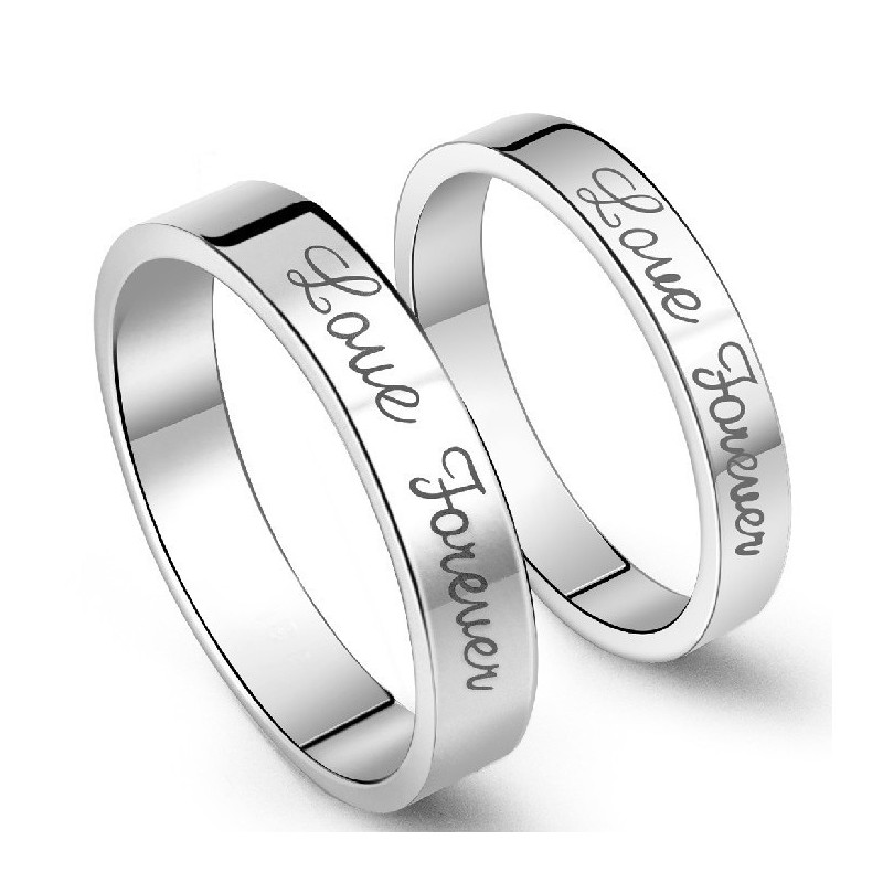 Bague En Titane Plaqué De Qualité Supérieure Pour Les Amoureux