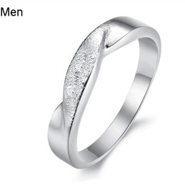 Pour Avoir Une Longue Histoire, Frottez La Bague En Titane Plaqué Platine Pour Les Amoureux