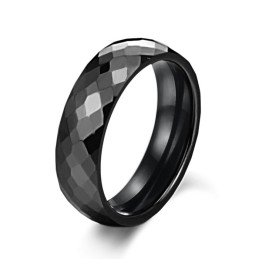 Bague En Céramique Tungstène Noir D'Excellente Qualité