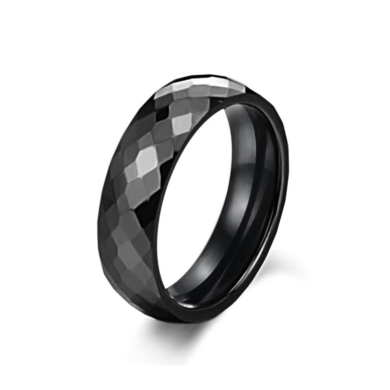 Bague En Céramique Tungstène Noir D'Excellente Qualité