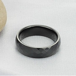Bague En Céramique Tungstène Noir D'Excellente Qualité