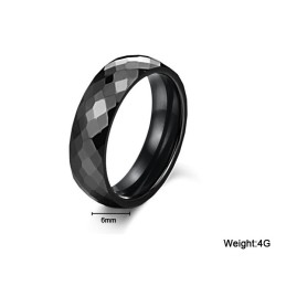 Bague En Céramique Tungstène Noir D'Excellente Qualité