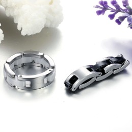 Bague En Céramique Tungstène Noir Et Blanc À Larges Variétés