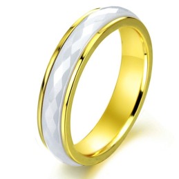 Bague En Céramique Tungstène Losange À Grandes Variétés