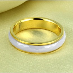 Bague En Céramique Tungstène Losange À Grandes Variétés