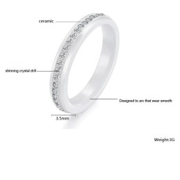 Bague En Céramique Tungstène Pour Femme D'Excellente Qualité