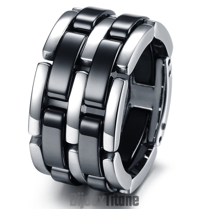 Bague En Céramique Tungstène Noir Et Blanc, Qualité Et Quantité Garanties