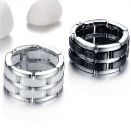 Bague En Céramique Tungstène Noir Et Blanc, Qualité Et Quantité Garanties