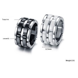 Bague En Céramique Tungstène Noir Et Blanc, Qualité Et Quantité Garanties