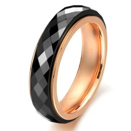 Bague En Céramique Tungstène Noir À Grande Variété