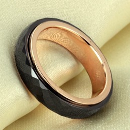 Bague En Céramique Tungstène Noir À Grande Variété