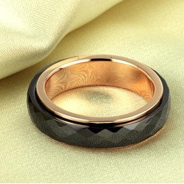 Bague En Céramique Tungstène Noir À Grande Variété