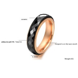 Bague En Céramique Tungstène Noir À Grande Variété