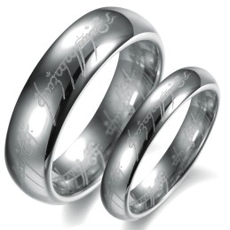 Bague En Argent Tungstène Et Céramique, Qualité Et Quantité Garanties, Pour Les Amoureux