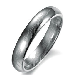 Bague En Argent Tungstène Et Céramique, Qualité Et Quantité Garanties, Pour Les Amoureux