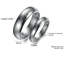 Bague En Argent Tungstène Et Céramique, Qualité Et Quantité Garanties, Pour Les Amoureux