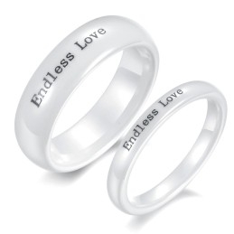 Bague En Céramique Tungstène De Haute Qualité Pour Les Amoureux
