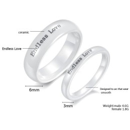 Bague En Céramique Tungstène De Haute Qualité Pour Les Amoureux