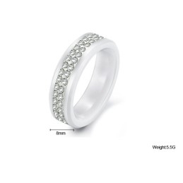 La Reine De La Bague En Céramique Tungstène De Qualité Avec Strass