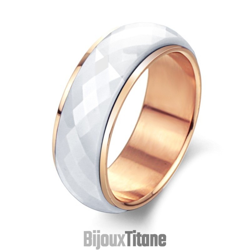 Bague En Céramique De Tungstène Blanc De Qualité Stable Bague En Céramique De Tungstène Blanc De Qualité Stable