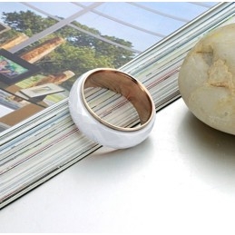 Bague En Céramique De Tungstène Blanc De Qualité Stable
