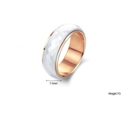 Bague En Céramique De Tungstène Blanc De Qualité Stable