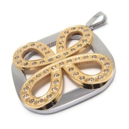 Pendentif Trèfle À Quatre Feuilles En Titane - Chaîne Gratuite