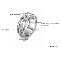 La Reine De La Bague En Céramique Tungstène Blanche Pour Homme De Qualité