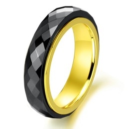 Bague En Céramique Tungstène Noire De Renommée Mondiale